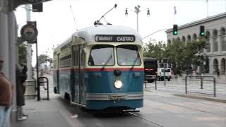 PCC Streetcar Ride San Francisco Ferry Plaza to Market5th [upl. by Knobloch]