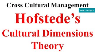 Hofstede’s dimensions Hofstede’s Cultural Dimensions Theory cross cultural management [upl. by Housen576]