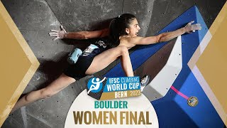 🔥IFSC BOULDER Womens Final World Cup Bern 2023 [upl. by Anileva]