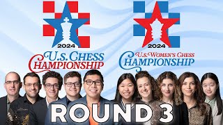 2024 US Chess Championships Round 3 [upl. by Ricarda]