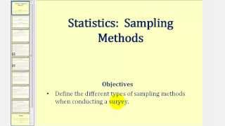 Statistics Sampling Methods [upl. by Barncard944]