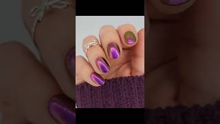 Colorshifting chameleon viral UV gel nail wraps Into the Light viralnailart gelnails [upl. by Ahsieker]