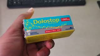 دواء دولوسطوب  dolostop 1000 mgصداع وجع الأسنان  ألم الحيض  العظام والمفاصل والعضلات الأنفلونزا [upl. by Tita]