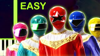 POWER RANGERS ZEO THEME  EASY Piano Tutorial [upl. by Nimsay]