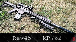 Griffin Armament Revolution 45 on HK MR762A1  Several Shots [upl. by Koloski176]