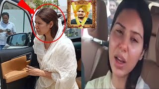 Sonam Bajwa Emotional at Sidhu Moose Wala Haveli and Paying Tribute to him [upl. by Engud]