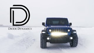 Diode Dynamics LED Light Bar for 2018 Jeep Wrangler JL  Stage Series Bumper Mount [upl. by Nashner]