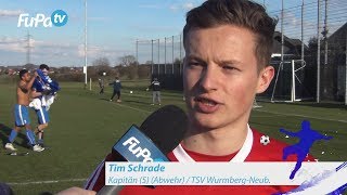 Tim Schrade  TSV WurmbergNeub  zum Spiel vs FV Knittlingen FuPatvInterview 3132018 [upl. by Airret]