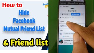 Hide Mutual friends list and friend list  Facebook [upl. by Kevan]