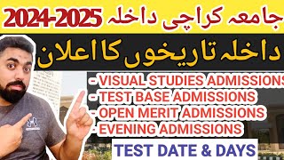 KARACHI UNIVERSITY ADMISSION COMPLETE DETAIL universityofkarachi karachiuniveisty karachi [upl. by Idnak]