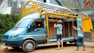 Transforming Van into Amazing Mobile Home  Start to Finish Build by BuildingVanLife [upl. by Euton126]