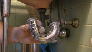 How To Repair or Replace a PTrap or Sink Drain Pipe [upl. by Kellene]