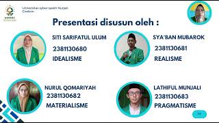 IDEALISME REALISME MATEREALISME PRAGMATISME  FILSAFAT PENDIDIKAN ISLAM [upl. by Niryt]