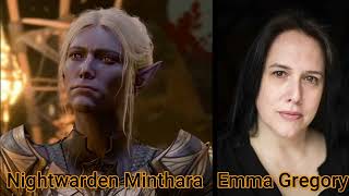 Character and Voice Actor  Baldurs Gate III  Nightwarden Minthara  Emma Gregory [upl. by Zobkiw]