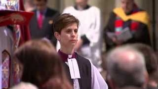 Female bishop Man interrupts Libby Lane ordination [upl. by Llehctim]