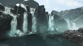 3 Hour  God of War  The Masons Channel Waterfalls Ambience [upl. by Ebocaj676]