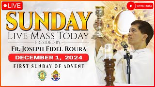 SUNDAY FILIPINO LIVE MASS TODAY ONLINE  DECEMBER 1 2024  FR FIDEL ROURA [upl. by Mihsah]