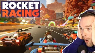 TRYING FORTNITE ROCKET RACING Best New Racing Game [upl. by Eugenides426]