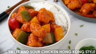 Sweet and Sour Chicken Hong Kong Style  Chinese Takeaway Style [upl. by Siraf271]