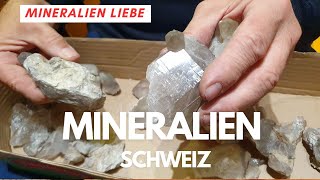 Verschiedene Mineralien aus der Schweiz Bergkristalle Rauchquarze [upl. by Donnenfeld]