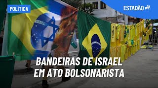 Bandeiras de ISRAEL são vendidas na Av Paulista durante ato de BOLSONARO [upl. by Bonnee]