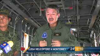 Las Noticias  Llega a Monterrey el helicóptero más grande de la Fuerza Aérea Mexicana [upl. by Relyat]