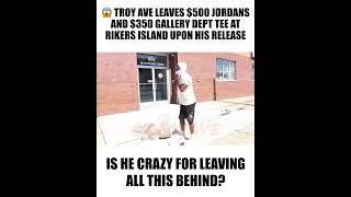 Rapper Troy Ave throws away Jordan 4s and Gallery Dept troyave viralvideo viralshorts rap [upl. by Aytac]