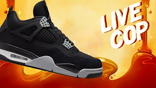 LIVE COP Air Jordan 4 Black Canvas  FOOTLOCKER PROBABLY A WASTE OF TIME CHILL STREAM THOUGH [upl. by Aivital]