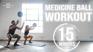 15 Minute Medicine Ball HIIT Workout For All Fitness Levels [upl. by Elicec]