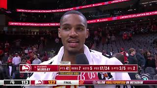 Dejounte Murray Post Game Interview Hawks vs Timberwolves [upl. by Annehcu]