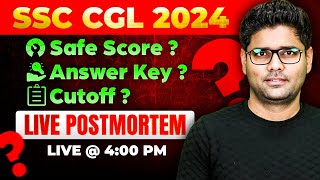 Live Postmortem of SSC CGL Cutoff 2024 SSC CGL Answer KeySafe ScoreExam Pattern By Abhinay Sharma [upl. by Viridissa401]