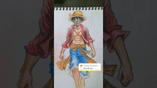 Drawing✏️ luffy from one piece ☠️ luffy onepiece luffygear5 animeshorts [upl. by Aseen117]