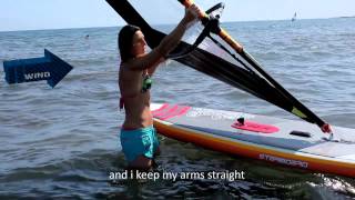 How to do a beach start The Black Team Academy  Beginner Windsurfing [upl. by Mel]