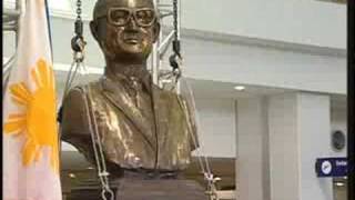 PGMA Installs Ninoy Aquinos Bust At NAIA 3 [upl. by Sharia219]