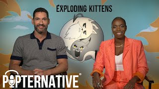 Tom Ellis and Sasheer Zamata talk about Exploding Kittens on Netflix [upl. by Eseekram757]