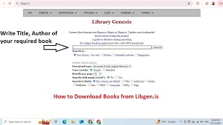 How to download books from LibGenis [upl. by Eatnwahs243]