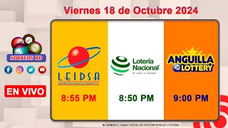 Lotería Nacional LEIDSA y Anguilla Lottery en Vivo 📺│Viernes 18 de Octubre 2024 855 PM [upl. by Beacham]