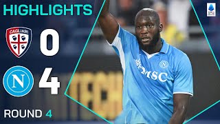 CAGLIARINAPOLI 04  HIGHLIGHTS  Lukaku stars as Napoli cruise to victory  Serie A 202425 [upl. by Cruickshank454]