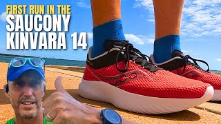 FIRST RUN IN THE SAUCONY KINVARA 14 [upl. by Arnie]