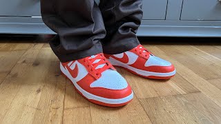 Nike By You Dunk Low Syracuse Colorway Review On Feet [upl. by Tower938]