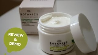 Boots Botanics Organic Hydrating Day Cream Review and Demo [upl. by Eahc]