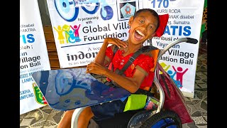 Global Village Foundation Bali amp Wheelchairs For Kids donating wheelchairs in South Sumatra Island [upl. by Eibocaj996]