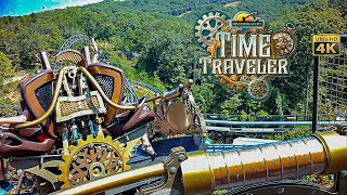 2024 Time Traveler Roller Coaster On Ride Back 4K POV Silver Dollar City [upl. by Ahsilem]