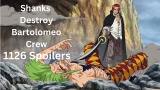 Shanks Destroy Bartolomeo ll One Piece Chapter Spoilers 1126 Explanation viralvideo [upl. by Leiad]