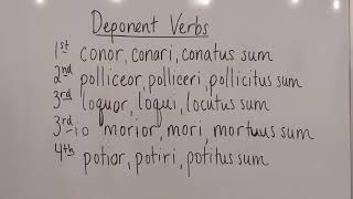 Latin Deponent Verbs [upl. by Einnor11]