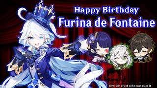 Furinas Birthday with Archons Happy Birthday Furina  Genshin Impact [upl. by Zilada521]