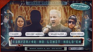 Bruce Buffer Plays Poker on MAX PAIN MONDAY w Sashimi Nate Hill amp RaverPoker  Commentary by CSoto [upl. by Diogenes45]