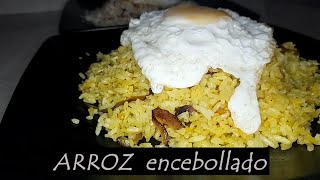 Arroz encebollado  Receta de la chacra muy sencillo rápido económico y delicioso [upl. by Aicercul]