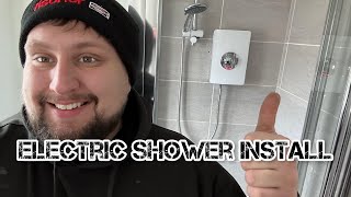 Installing a new triton electric shower [upl. by Yelloh]