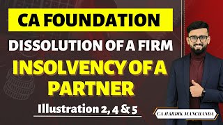 CA Foundation Accounts  Dissolution of a Firm  Detailed Explanation  Insolvency of a Partner [upl. by Nas]